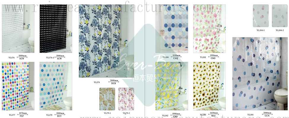 90-91 China Modern Shower Curtains Manufactory